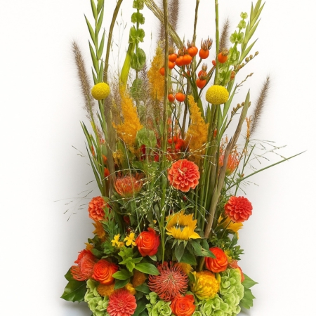 Rouwbloemstuk Zomertuin