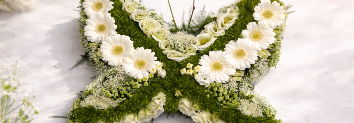 Een vlinder gemaakt van bloemen!